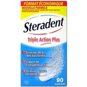 Steradent Comprime Nettoyant De Prothese Dentaire 90