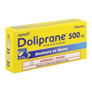 DOLIPRANE Gélule 500 mg, boîte 16