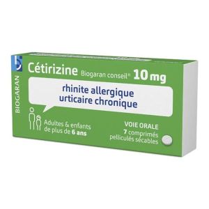 Cetirizine Biogaran Conseil 10 Mg Comprime Pellicule Secable B/7