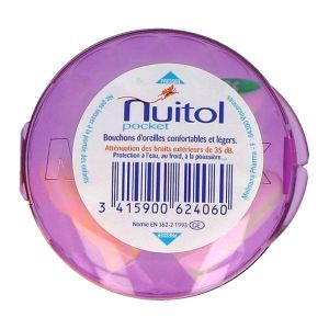 Nuitol - Bouchons d'oreilles - Etui de 2 paires