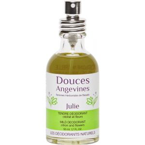 Douces Angevines Julie - Tendre déodorant, Cédrat & Fleurs BIO - Flacon vaporisateur 50 ml