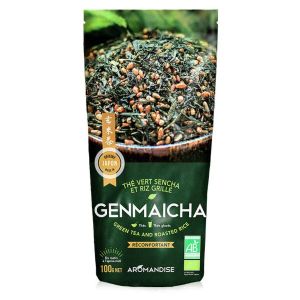 Aromandise Thé vert et riz Genmaicha BIO - sachet de 100 g