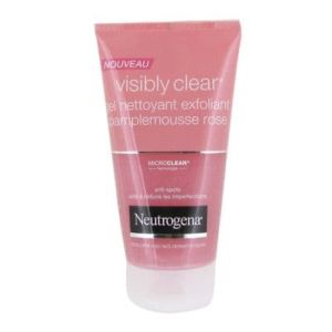 Neutrogena Visibly Clear Gel Nettoyant Exfoliant Pamplemousse Rose 150 ml