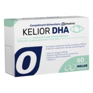 OPHTALMIC KELIOR DHA Capsule, complément alimentaire à base de vitamines E et D3, cuivre et zinc, Boîte 60