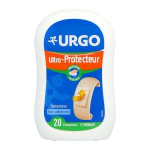 URGO ULTRA PROTECTEUR Pansement adhésif antiseptique, antichoc, prédécoupé, bt 20