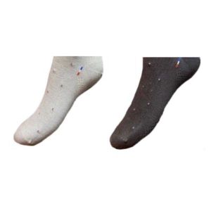 LEGGER 2 HOMME CASUAL ECO - FIBRE Chaussette médicale de compression classe 2, fine, opaque, motif pixels, homme, noir, normal, taille 0, paire