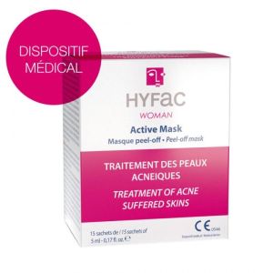 Hyfac Woman Active Mask Masque Peel-Off Traitement Des Peaux Acneiques 15 Sachets De 5Ml