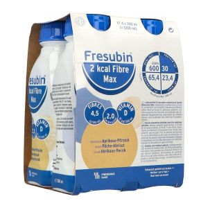 FRESUBIN 2 KCAL FIBRE DRINK MAX Denrée alimentaire destinée à des fins médicales spéciales, pêche abricot, 300 ml x 4