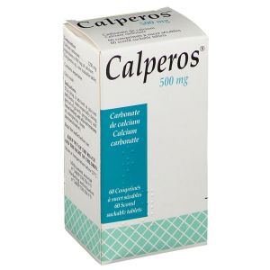 CALPEROS 500 mg (carbonate de calcium) comprimés à sucer sécables B/60
