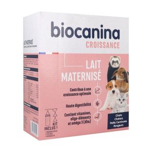 BIOCANINA ALLAITEMENT LAIT MATERNISE Lait maternisé en poudre, aliment complet d'allaitement avec kit, bt 400 g
