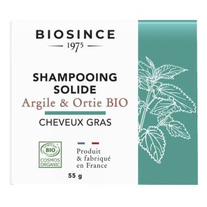 Bio Since 1975 Shampoing solide cheveux gras Argile Ortie BIO - 55 g