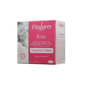Fitoform Eclat, acide hyaluronique + collagène marin - 60 capsules marines