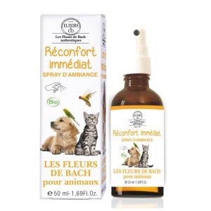 Elixirs & Co Réconfort immédiat, spray d'ambiance pour animaux Fleurs de Bach BIO - spray 50 ml
