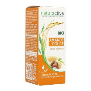 NATURACTIVE BIO HUILE VEGETALE Huile végétale d'amande douce bio, fl 50 ml