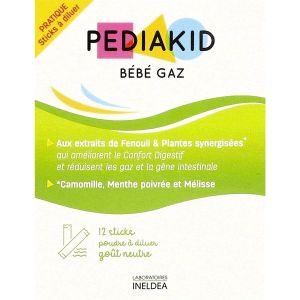 PEDIAKID BEBE GAZ Stick, préparation pour boisson aux extraits naturels de plantes, bt 12