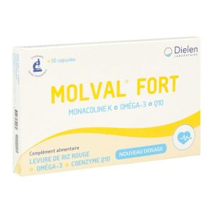 Molval Fort - Nouvelle Formule Monacoline 2,9Mg/Posologie 1 Caps/Jour Capsule 30