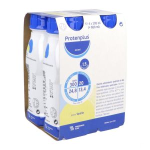 Protenplus Drink Arome Vanille Liquide Bouteille 200 Ml Pack 4