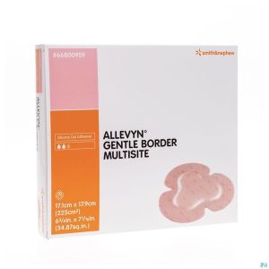 ALLEVYN GENTLE BORDER MULTISITE Pansement hydrocellulaire à bords adhésifs, stérile, bt 10