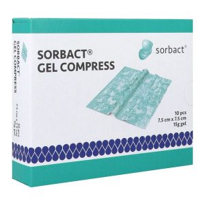 SORBACT GEL COMPRESS Pansement hydrogel, stérile, 15 g, 7,5 cm x 7,5 cm, bt 10