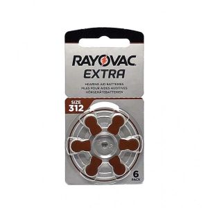 RAYOVAC POUR PROTHESE AUDITIVE L312ZA-6 PILE 6