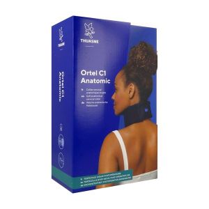 ORTEL C1 ANATOMIC COLLIER CERVICAL Collier cervical souple pour soutien léger, hauteur 9 cm, marine, taille 2, paire