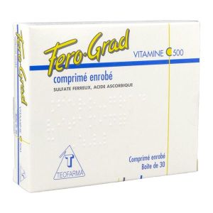 FEROGRAD VITAMINE C 500 Comprimé enrobé, boîte 30