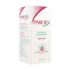PAROEX Solution pour bain de bouche 0,12 %, flacon 300 ml avec godet-doseur