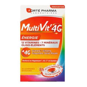 Forté Pharma MultiVit'4G Energie 30 Comprimés Bicouches