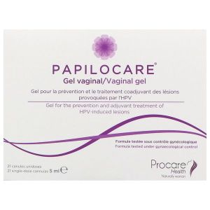 PAPILOCARE GEL VAGINAL CANULE 5 ML 21