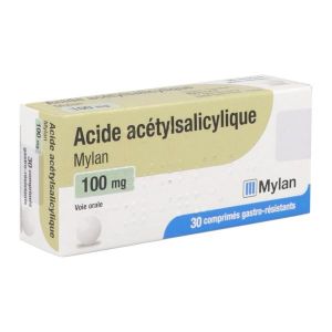 ACIDE ACETYLSALICYLIQUE VIATRIS Comprimé gastrorésistant 100 mg, boîte 30