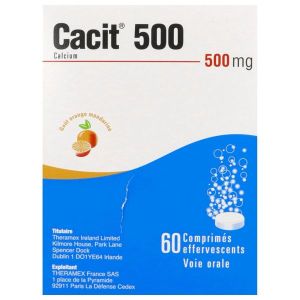 CACIT Comprimé effervescent 500 mg, boîte 60