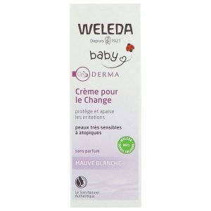 WELEDA BABY DERMA CREME POUR LE CHANGE Crème pour le change à la mauve blanche bio, tube 50 ml