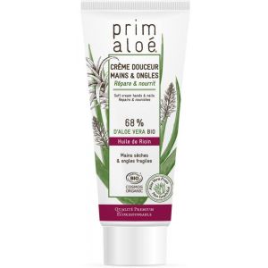 Prim Aloe Crème douceur mains et ongles Aloé vera BIO 68% - 75 ml