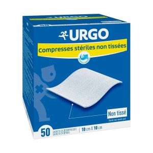 Urgo Compresse Non Tissee Sterile 10*10Cm Boite 50