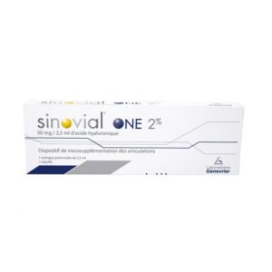 SINOVIAL ONE 2 % Liquide gel élastovisqueux pour inj intraart 1 seringue