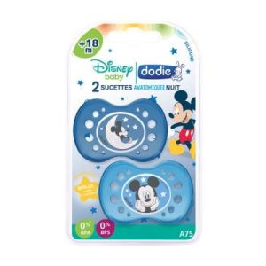 Dodie Sucette Anatomique Nuit Mickey Duo +18 Mois A75 2
