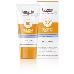 EUCERIN SUN PROTECTION CREME SPF 50+ Crème solaire très haute protection au Tinosorb S, SPF 50+, tube 50 ml