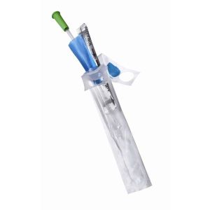 FLOCATH QUICK Sonde vésicale prélubrifiée droite, type Nélaton, pour femme, CH 16, code couleur orange, bt 30