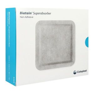 BIATAIN SUPERABSORBER Pansement hydrocellulaire superabsorbant, stérile, 10 cm x 10 cm, bt 10