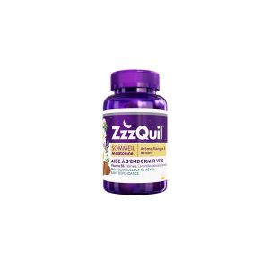 ZZZQUIL SOMMEIL AROME MANGUE & BANANE Gomme à mâcher, complément alimentaire pour l'endormissement plus rapide, pot 60
