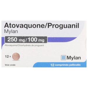 MYLAN ATOVAQUONE PROGUANIL 250/100 MG BOITE DE 12 COMPRIMES