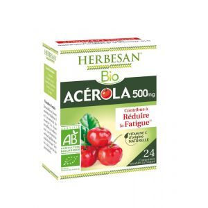 Herbesan - Acérola 500 BIO - 24 comprimés à croquer