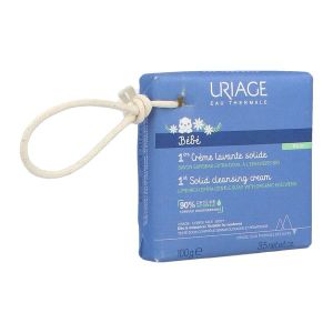 URIAGE BEBE BAIN 1ERE CREME LAVANTE SOLIDE Savon surgras extra-doux à l'edelweiss bio, savon 100 g