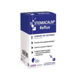 STOMACALM REFLUX Comprimé à croquer, complément alimentaire pour le confort de l'estomac, bt 20
