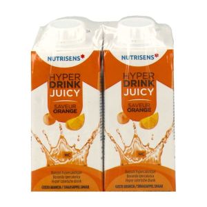 NUTRISENS HYPERDRINK JUICY Denrée alimentaire destinée à des fins médicales spéciales, orange, 200 ml x 4