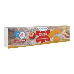 NUTRISENS BISCUITS Denrée alimentaire destinée à des fins médicales spéciales, pomme - cannelle, bt 20