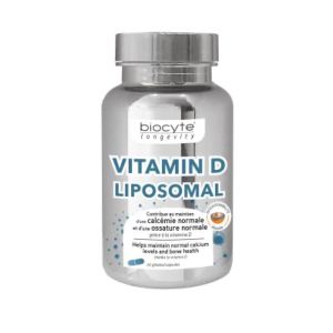 BIOCYTE VITAMIN D LIPOSOMAL Gélule, complément alimentaire à base de vitamine D, bt 30