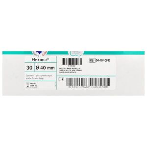 FLEXIMA Poche fermée système 1 pièce, avec filtre intégré, prédécoupée, opaque, diamètre 40 mm (ref. 044040FR), bt 30