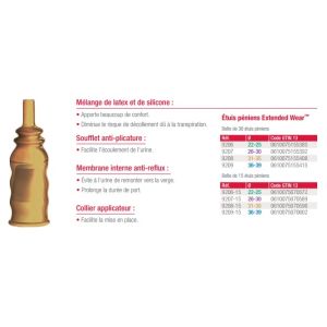 HOLLISTER EXTEND WEAR Etui pénien autoadhésif, hypoallergénique, à usage prolongé, diamètre 22 mm à 25 mm (ref. 9206), bt 30