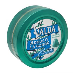 Valda pastilles sans sucre menthe eucalyptus 50 gommes